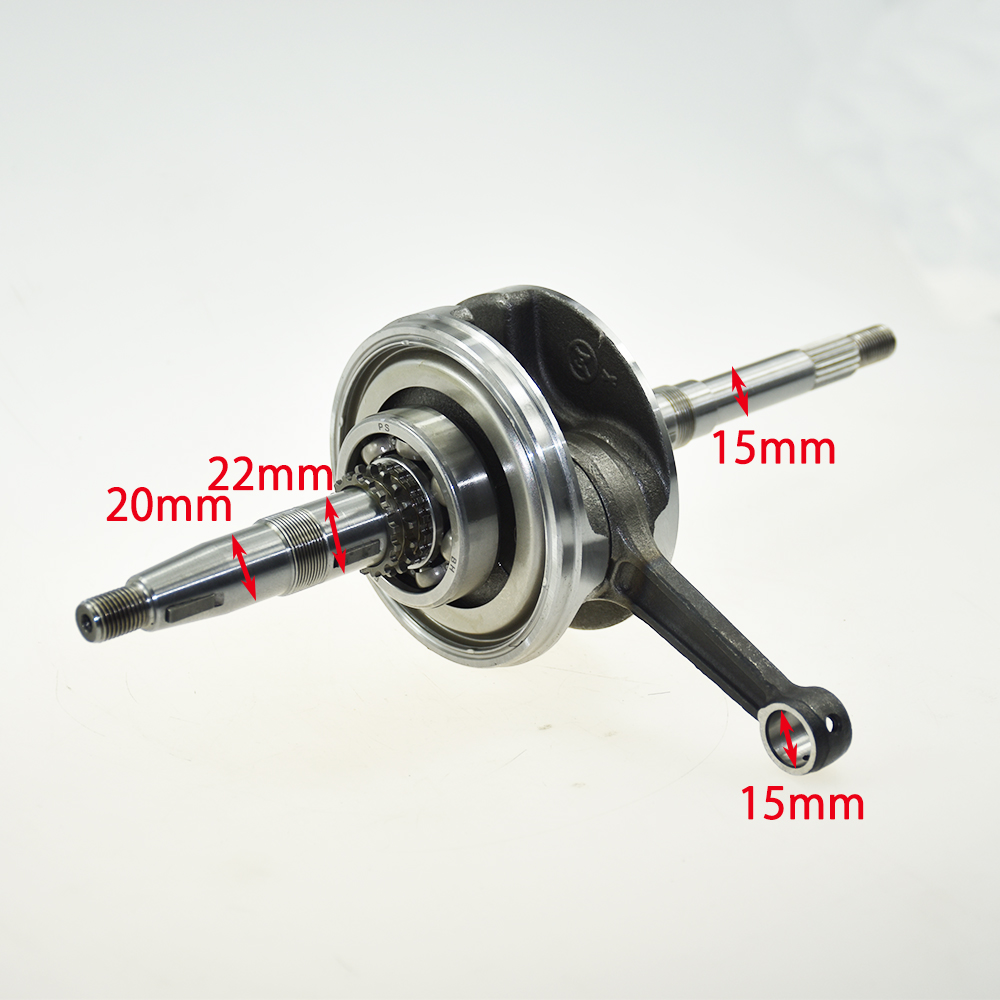 Motorcycle Crankshaft - キンロン・ジュンネンGY6 180CC 200CCエンジン用オートバイATVクランクシャフト（リバースギア、プルスタート、バランスシャフト付き）1P63QMLエンジン