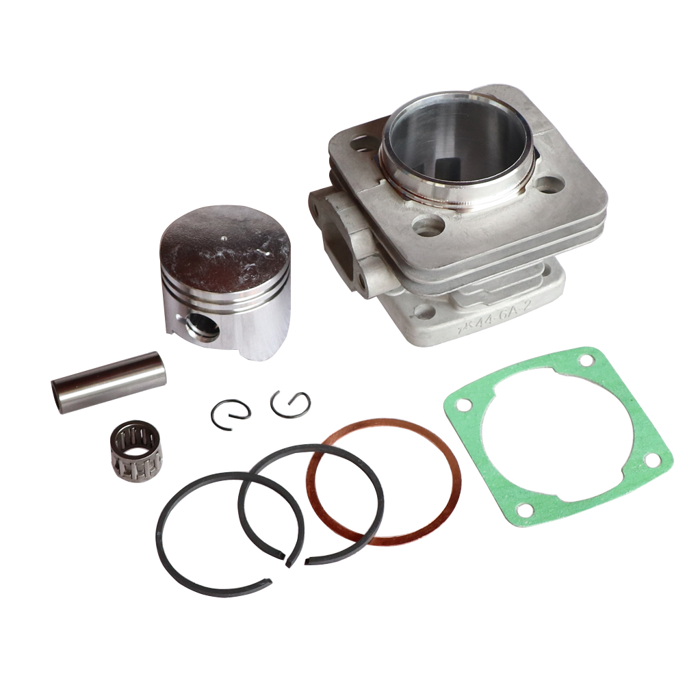 Motorcycle Piston - 44-6エンジンシリンダーヘッド、44MMピストンキット付き、2ストローク49ccミニダートバイク、ミニATV、クワッドポケットバイク用、ピストンリング付き