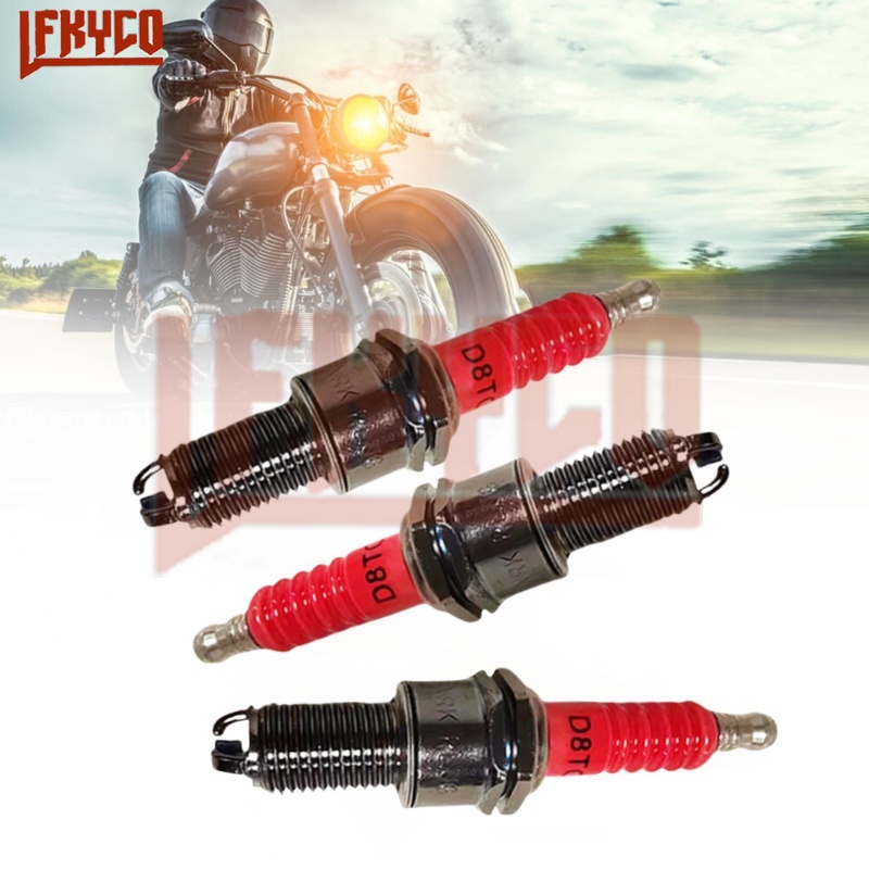 オートバイ用d8tcスパークプラグ、3要素、125cc、15 - Motorcycle Spark Plug のレビューと価格